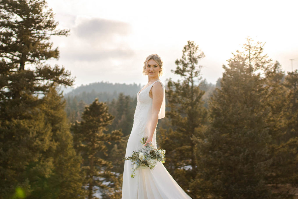 Rocky Mountain National Park sunset elopement